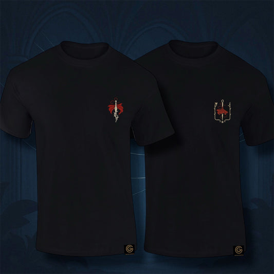 🎮 Threads of Grace: Two New Embroidered Tees for Indie Game Fans