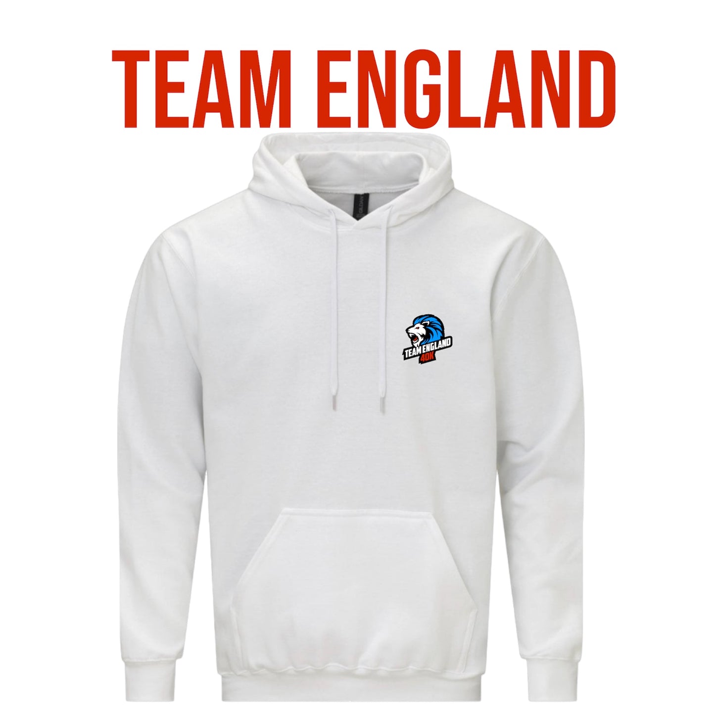 Team england 40k white hoodie
